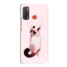 Чехол на Техно Спарк 5 с Котами (VPrint) (Котик падает)