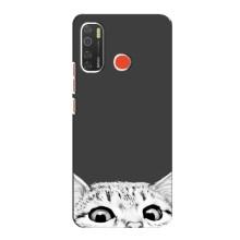 Чехол на Техно Спарк 5 с Котами (VPrint) (Выглядывает кот)