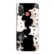 Чехол на Техно Спарк 5 с Котами (VPrint) (Взгляд котов)