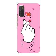 Чохол з принтом для TECNO Spark 5 (AlphaPrint - Знак сердечка)