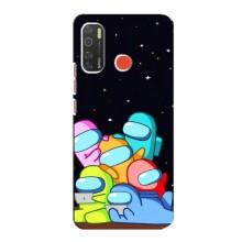 Чехол Амонг Ас для TECNO Spark 5 (AlphaPrint) (Скины в космосе)