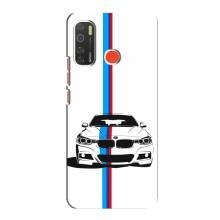 Чехол для Техно Спарк 5 - с принтом БМВ (AlphaPrint) (Машина БМВ)