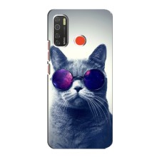 Чехол с принтом для TECNO Spark 5 (AlphaPrint) Модные коты