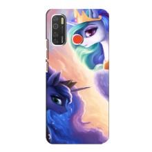 Чехол для Техно Спарк 5 - (Единорожки - Новинки) (AlphaPrint) (Единорожки)