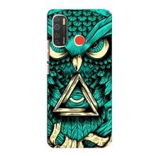 Чехол с птицами на TECNO Spark 5 (VPrint) (Сова с глазом)