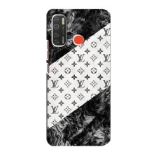 Чехол Стиль Louis Vuitton на TECNO Spark 5 (LV на белом)