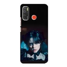 Чехлы Венсдей на TECNO Spark 5 Уэнсдей (AlphaPrint) (взгляд Уэнздей)