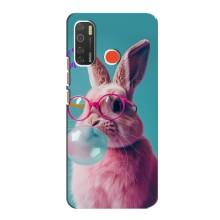 Чохол з принтом стильні тварини для ТЕКНО Спарк 5 (Кролик в окулярах)