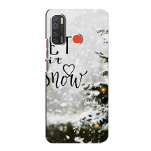 Новогодние, Праздничные Чехлы для TECNO Spark 5 - 2024 год – Let it snow