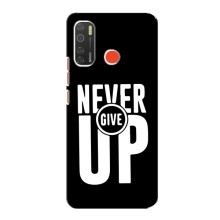 Силиконовый Чехол на TECNO Spark 5 с картинкой Nike (Never Give UP)