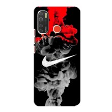 Силиконовый Чехол на TECNO Spark 5 с картинкой Nike (Nike дым)