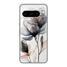 Чехол с цветочным принтом на  adaptive наРусские Буквы цифровий 
 – Цветы на белом