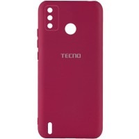 Чохол Silicone Cover My Color Full Camera (A) для TECNO Spark 6 Go – Бордовий