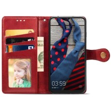 Кожаный чехол-книжка GETMAN Gallant (PU) для TECNO Spark 6 Go – Красный