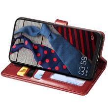 Кожаный чехол-книжка GETMAN Gallant (PU) для TECNO Spark 6 Go – Красный