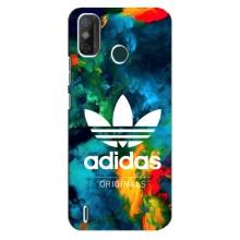 Чехлы Адидас для TECNO Spark 6 GO (KE5) (AlphaPrint) (Яркий Адидас)