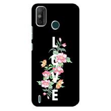 Чехлы для любимой на Техно Спарк 6 ГО (VPrint) (Цветы LOVE)