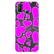 Чехлы для любимой на Техно Спарк 6 ГО (VPrint) (Pink hearts)