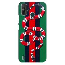 Чехлы ГУЧЧИ для Техно Спарк 6 ГО (AlphaPrint) (Gucci змия)