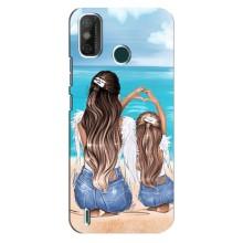 Чехол с печатью для TECNO Spark 6 GO (KE5) - (Мама с ребенком) (AlphaPrint) (Мама с доченькой)