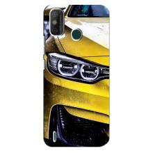 Чехлы с Машинами на Техно Спарк 6 ГО (VPrint) (Желтая машина)