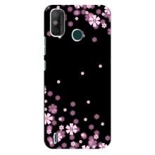 Чохол для ТЕКНО Spark 6 GO (KE5) - з принтом (Дизайнерські) (AlphaPrint) (Квіти маленькі)