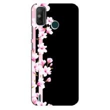 Чохол для ТЕКНО Spark 6 GO (KE5) - з принтом (Дизайнерські) (AlphaPrint) (Квіточки)