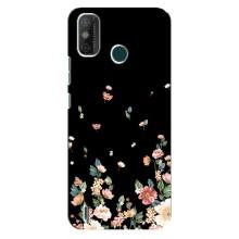 Чохол для ТЕКНО Spark 6 GO (KE5) - з принтом (Дизайнерські) (AlphaPrint) (Маленькі квіти)