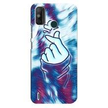 Чехол с принтом для TECNO Spark 6 GO (KE5) (AlphaPrint - Знак сердечка)