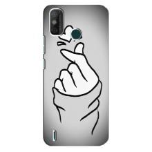 Чехол с принтом для TECNO Spark 6 GO (KE5) (AlphaPrint - Знак сердечка)