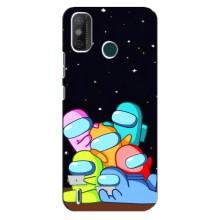 Чехол Амонг Ас для TECNO Spark 6 GO (KE5) (AlphaPrint) (Скины в космосе)
