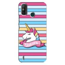 Чехол для Техно Спарк 6 ГО - (Единорожки - Новинки) (AlphaPrint) (Unicorn)