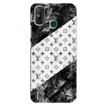 Чехол Стиль Louis Vuitton на TECNO Spark 6 GO (KE5) – LV на белом