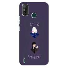 Чехлы Венсдей на TECNO Spark 6 GO (KE5) Уэнсдей (AlphaPrint) (Уэнздей и подруга)