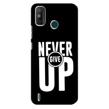 Силиконовый Чехол на TECNO Spark 6 GO (KE5) с картинкой Nike (Never Give UP)