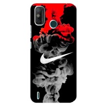 Силиконовый Чехол на TECNO Spark 6 GO (KE5) с картинкой Nike (Nike дым)