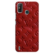 Текстурный Чехол Louis Vuitton для Техно Спарк 6 ГО (Красный ЛВ)