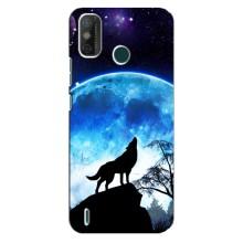 Защитные чехлы для Техно Спарк 6 ГО (AlphaPrint) (ХИТ продаж) ВОЛК (Волк на луну)