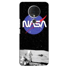 Силиконовый бампер с принтом "Наса" на TECNO Spark 6 (Nasa на луне)