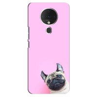 Бампер для TECNO Spark 6 с картинкой "Песики" – Собака на розовом