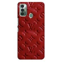 Текстурный Чехол Louis Vuitton для Техно Спарк 7 го – Красный ЛВ