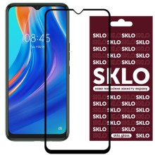 Защитное стекло SKLO 3D для TECNO Spark 7 / Spark 7 Go (Черный)