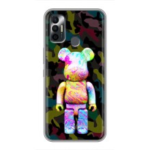 Чехлы для TECNO Spark 7 (KF6n) - Bearbrick Louis Vuitton (PREMIUMPrint) (Яркий Bearbrick)