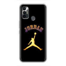 Чехлы для TECNO Spark 7 (KF6n) - с картинкой JORDAN (AlphaPrint) (Jordan Gold)
