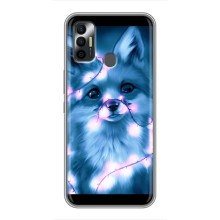 Чехлы с картинкой Лисички для TECNO Spark 7 (KF6n) (VPrint) (Яркая лисичка)