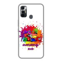 Чехол Амонг Ас для TECNO Spark 7 (KF6n) (AlphaPrint) (Яркий АмонгАс)
