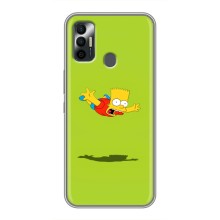 Чехол с Симпсонами для TECNO Spark 7 (KF6n) (VPrint) (Барт Симпсон)
