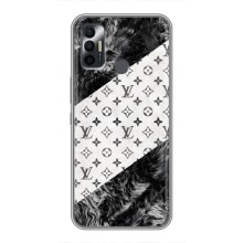 Чохол Стиль Louis Vuitton на TECNO Spark 7 (KF6n) (LV на білому)