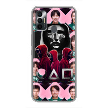 Чехол Гра в кальмара для TECNO Spark 7 (KF6n) – Персонажи игры кальмара