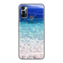 Силиконовый чехол с КАРТИНКАМИ лето для TECNO Spark 7 (KF6n) (AlphaPrint) (Море)